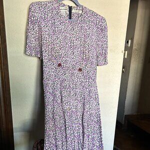 Karin Stevens Ladies Dress Size 12 Floral Pattern Perfrect Contition